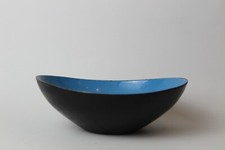 Krenit Metall Schale Emaille Herbet Krenchel Design Modern Denmark Hellblau ++