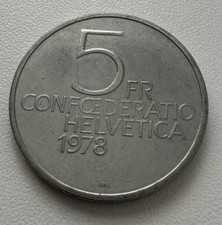 18-08-06  Schweiz 5 Franken 1978 "Henry Dunant", Cu-Ni, Erh.: vz-Stgl