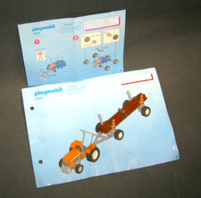 Playmobil 4209 Anleitung Bauplan Trecker mit Langholz Anhänger + 4229 Quad
