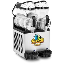 Slush Eis Maschine Slushmaschine Ice Maker Softeis Slusheis LED 2 x 12 Liter