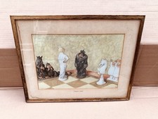 Vintage Schachbrettdruck "Checkmate" R.Hogfeldt