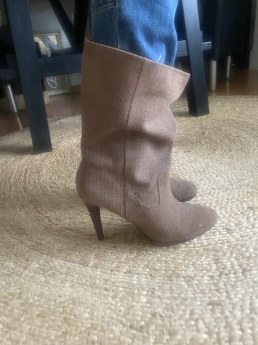 Slouch leder stiefel - leder,