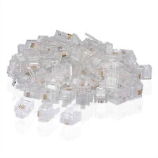 100 PCS RJ11 Stecker 6P4C Telefon Modular Telefonkabel Stecker Adapter Crimp