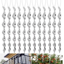 12-24er Set Windspirale Vogelabwehr Reflektierend Vogelschreck Spirale Windspiel