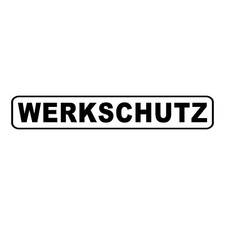 WERKSCHUTZ mit Rahmen - Aufkleber Auto Folie Tatto KFZ Security Sticker Plott