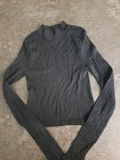 Damen Pullover Bauchfrei Gr.XS schwarz Neu