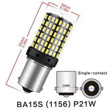 2x  BA15S 1156 P21W 144 SMD
