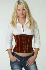 Korsett Corsage Gold Samt