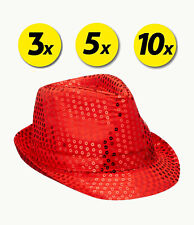Paillettenhut rot 3/5/10