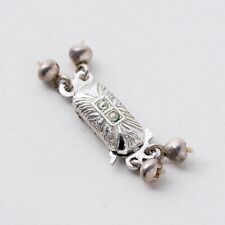 Kettenverschluss 835 Silber Weiße Steine 1,16 g