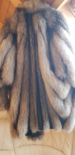Silberfuchs jacke lang - silberfuchs, ganze