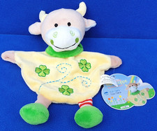 BELEDUC KUH CLARA KÄLBCHEN SCHMUSETUCH HANDPUPPE COW KUSCHELTUCH GELB GRÜN