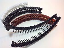 Schmuckspange Bananenspange 14 - 16 cm weiss schwarz havanna Ausführung wählbar