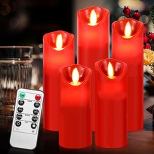 5er LED Kerzen Echtwachs Set