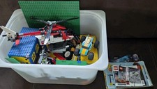Lego Sammlung Kiste Teschnics Anleitungen Hunschrauber Marvel Ninjago Bausteine