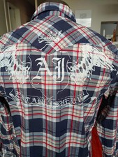 AJ - Armani Hemd kariert mit Aufdruck/Rücken Größe XL, guter Zustand