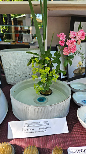 Ikebana keramik schale rund - ikebana,