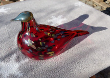 Iittala Glasvogel   Rotkehlchen, Rubiinilintu 1996  185x125 von Oiva Toikka