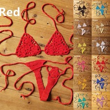 Sexy Schnür Häkel Bikini Set