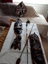 Kenia Deko Artikel,  Masken, Speere, Schild, 1990, ab 20.- € je Artikel