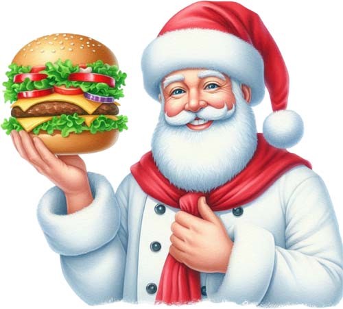 Weihnachten santa hamburger - santa,