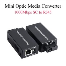 Mini Gigabit-Glasfaser-Medienkonverter 100/1000M Transceiver, SC auf RJ45 20km