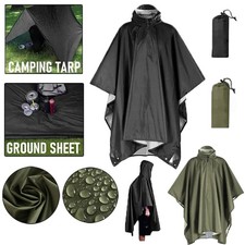 3-in-1 Militär Regenmantel Regenponcho Wasserdicht Wandern Camping Outdoor