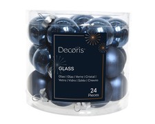 24 Weihnachtskugeln 25mm Glas