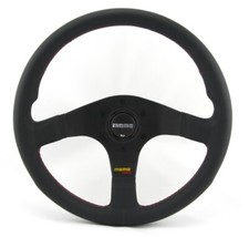 Momo Leder Sportlenkrad Tuner 32 320mm schwarz black ohne Ring steering wheel vo