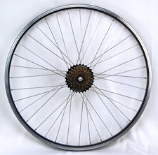 Hinterrad 26 Zoll YAK19 schwarz Hohlkammerfelge + 7-fach Shimano Ritzel