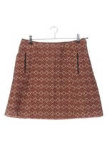 AVOCA Wollrock Damen Rock Gr. DE 38 bronzefarben-creme Casual-Look