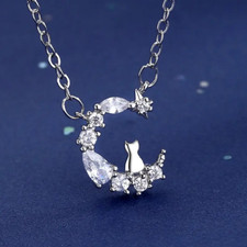 Halskette Mond-Katze mit