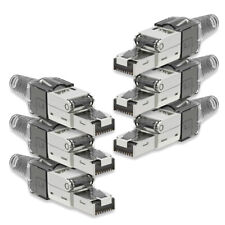 6x Netzwerk Stecker CAT 7 Werkzeuglos RJ45 CAT7 Netzwerkstecker Netzwerkkabel 