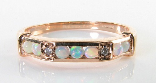 9kt roségold aus opal - 9k,