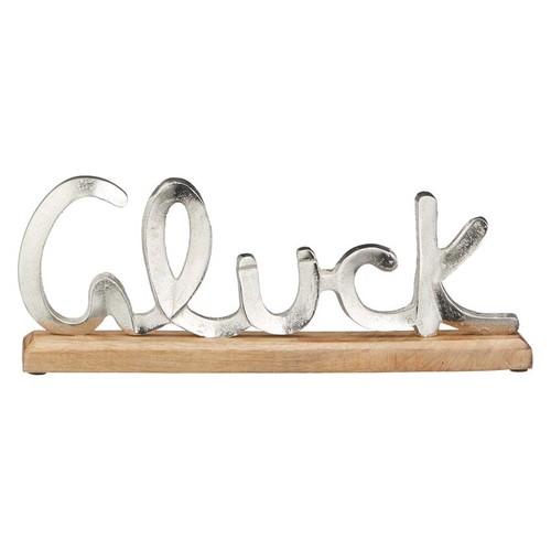 Schriftzug glück holz deko - holz,