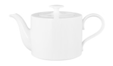 Seltmann Weiden Deluxe Teekanne mit Deckel 1,3 Liter Kanne aus Porzellan weiß