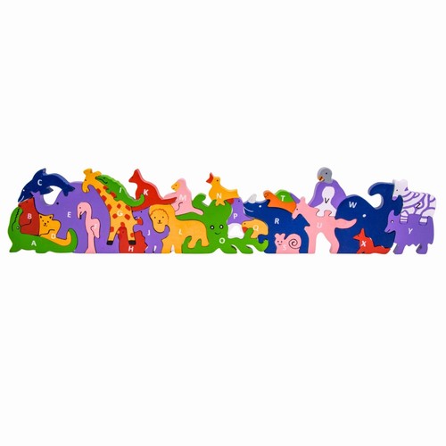 Alphabet holzpuzzle tierparade - holzpuzzle,
