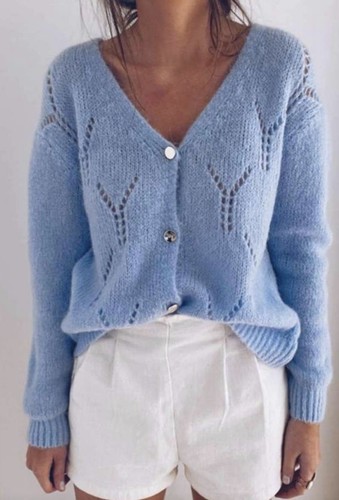 Hellblauer cardigan - hellblauer,