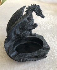Drachenfigur mit Schale, Aschenbecher, Gotik Drache