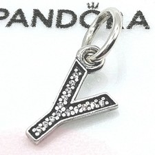 Pandora Charm "Buchstabe Y" 791337 Filigran Alphabet Charm Zirkonia Silber 