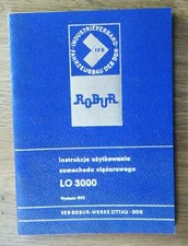 VEB Robur-Werke Zittau Bedienung LKW LO 3000 Oldtimer 1973 DDR polnische Ausgabe