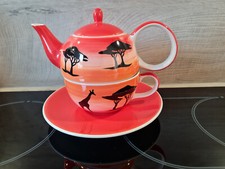 CHA CULT  Single Tee Set Safari-Motiv Tea for One neuwertig