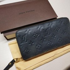 Louis Vuitton Zippy Geldbörse Empreinte Noir M60571 Long Geldbörse mit Box