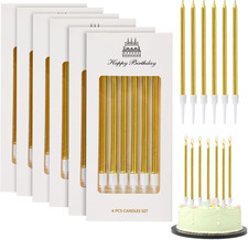 36 Stück Gold Geburtstagskerzen Kuchen, Kerzen Gold Geburtstagskerzen Für Torte,