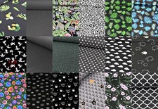 Baumwollstoffe Baumwolle Kinderstoffe Patchworkstoffe Meterware Schwarz