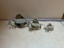 Glas Figuren Tiere 3x Schnecken in verschiedener Größe