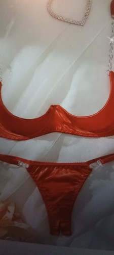 Sexy rotes satin dessous - sexy,
