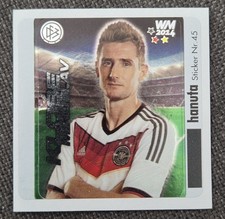 Hanuta Teamsticker Fußball WM 2014 Nr. 45 Miroslav Klose Portrait Sammelbild