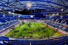 SIGNIERTES GROSSES MSV DUISBURG BILD / FOTO , SIGNIERT TEAM 25 / 26, " STADION "