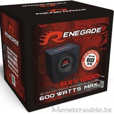 Renegade RXV1200 Bassreflex Subwoofer 600 Watt 30cm 12" Basskiste Auto Subbox